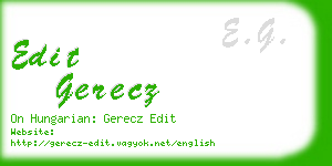 edit gerecz business card